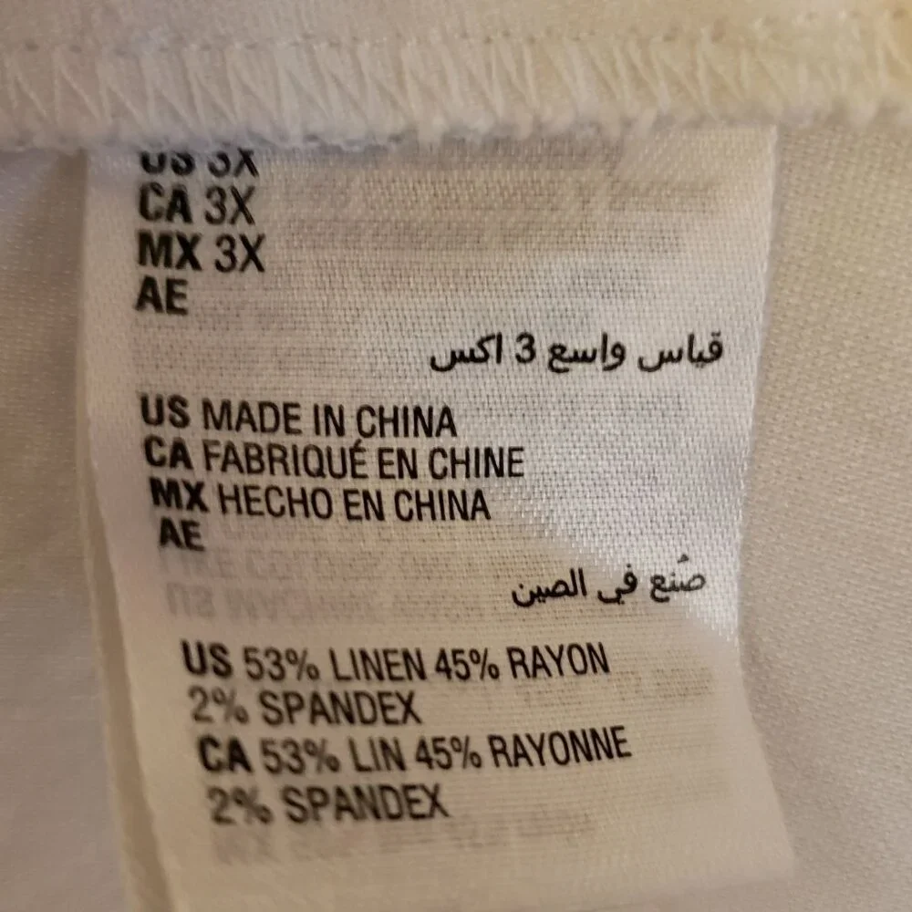 INC White Halter Neck Linen Blend A-Line Maxi Dress Pockets 3X NWT MSRP $129 - Picture 10 of 11